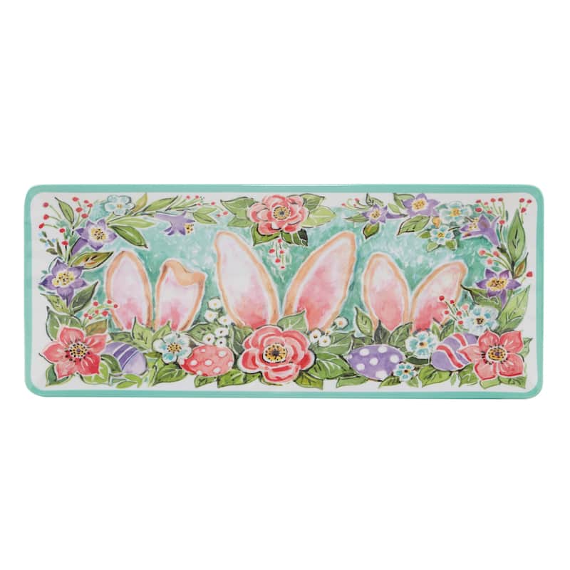 Certified International Joy Of Easter Melamine 3 Piece Hostess Servware Set