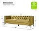 preview thumbnail 52 of 58, HULALA HOME Calymne 84" Modern Square Arms Sofa with Button-Tufted Back