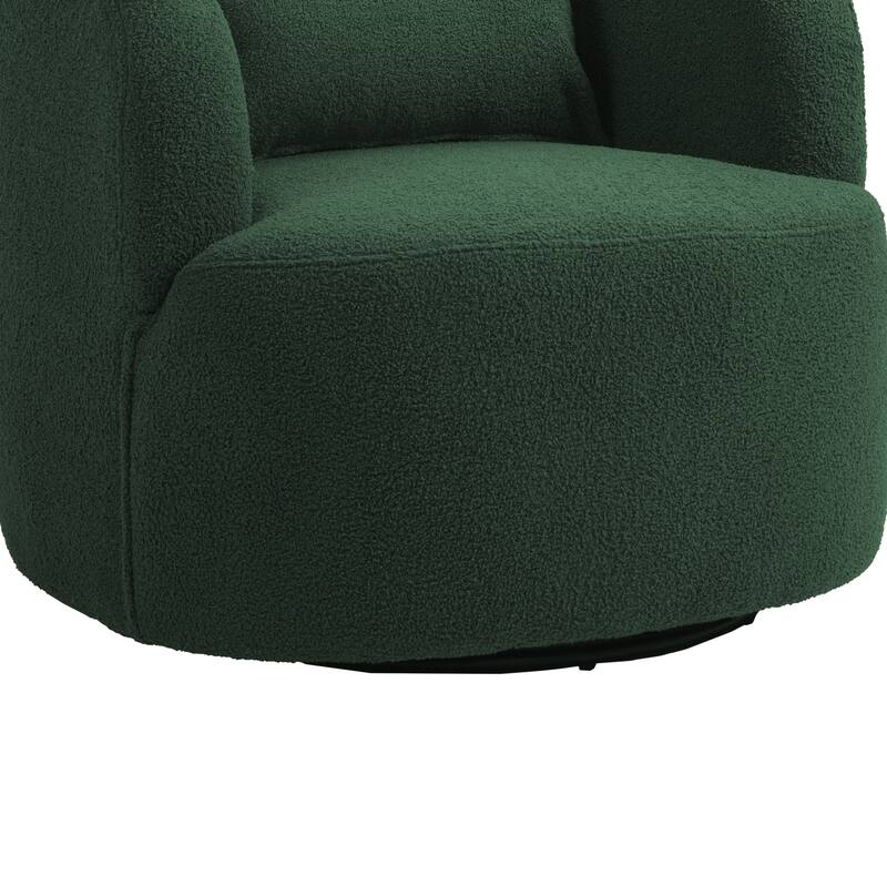 Modern 360-degree Rotation Teddy Barrel Chairs