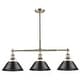 preview thumbnail 5 of 5, Golden Lighting 3306-LP AB Orwell 3 Light 36" Wide Linear Pendant