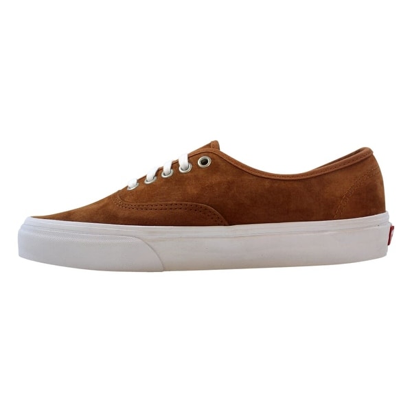 vans authentic brown pig suede skate shoes