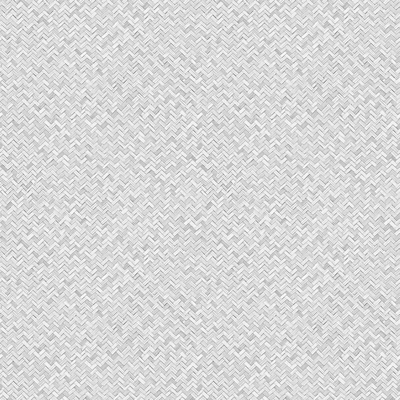 Galerie Wallcoverings Flora Herringbone Weave Vinyl on Non-woven Matte Wallpaper Roll - 33 feet x 21 inches - Silver