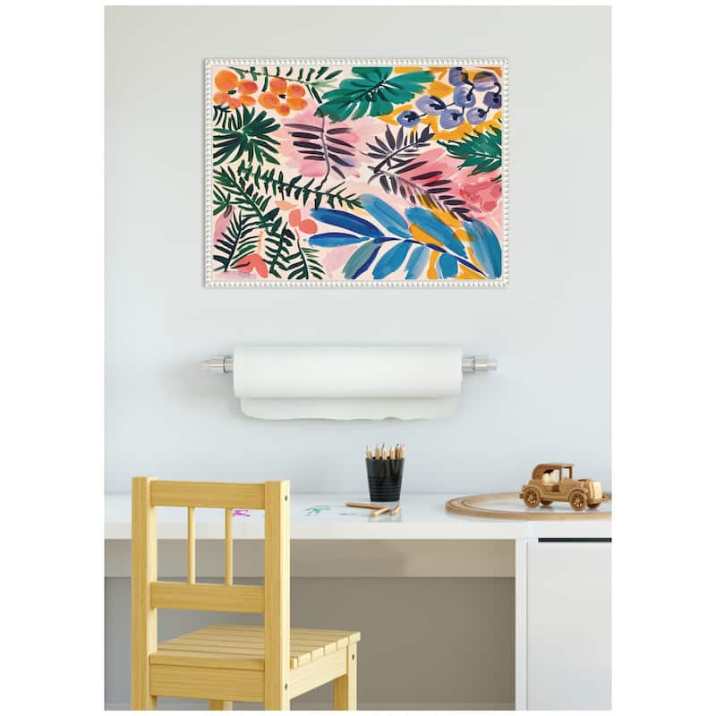 Kate and Laurel Sylvie Jungle Botanical Framed Canvas by Amy Lighthall