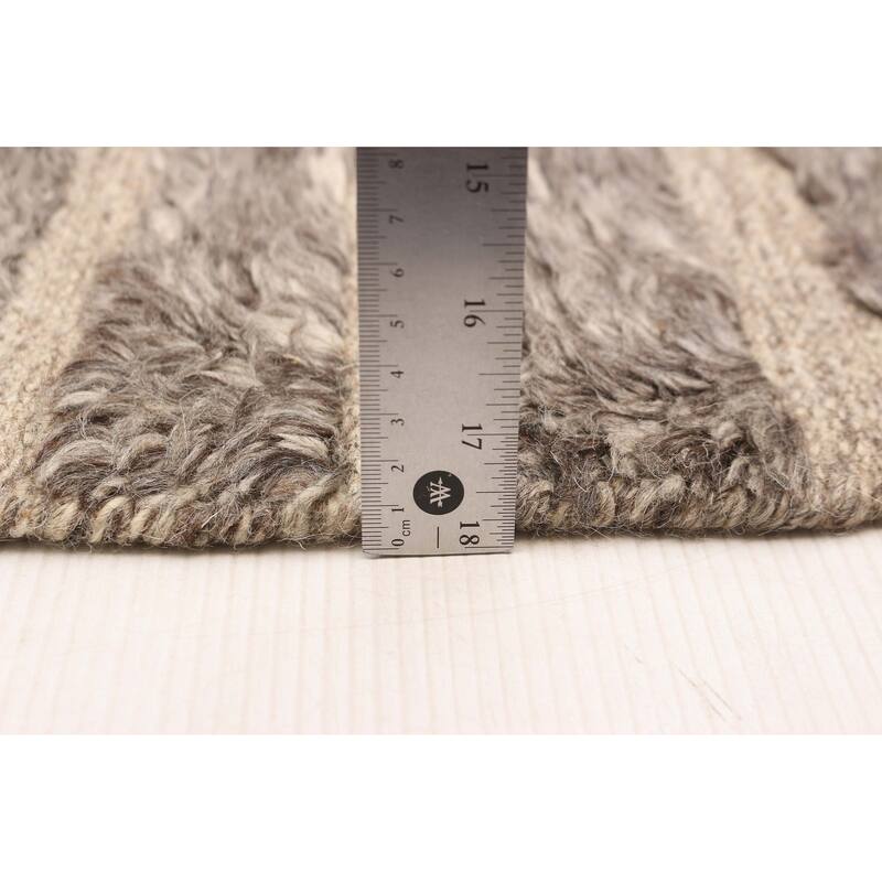 ECARPETGALLERY Hand-knotted Tangier Taupe Wool Rug - 5'2 x 7'6