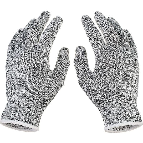 Cut Resistant Kitchen Gloves - Food Grade Level 5, Grey - Large