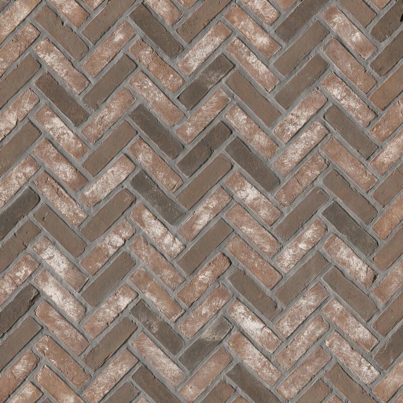 Ackland AKM-B-TE2.25X7.5HBN-CA Terabrik - 11" x 16" Clay Herringbone - Rustic Rouge