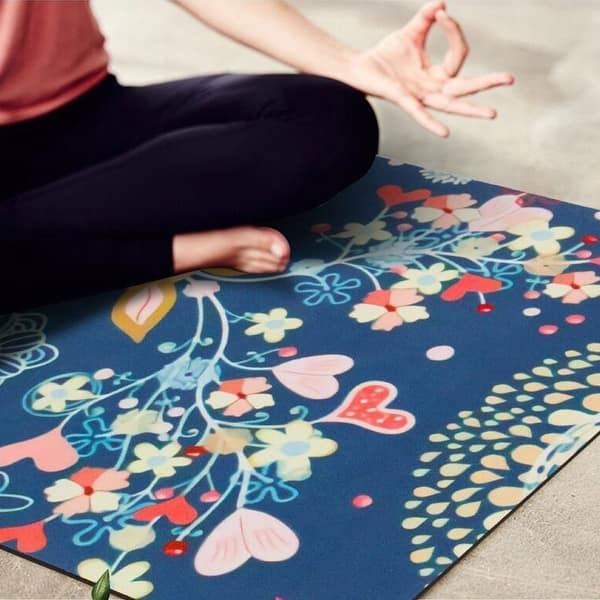 Fashion Deer Flower Printed Anti-Slip Fitness Exercise Yoga Pilates Mat  Carpet - Bed Bath & Beyond - 35794422