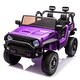 preview thumbnail 1 of 98, Kids Electric Truck with Trailer, 24V Battery, Bluetooth, MP3, Four-Wheel Suspension, for Off-Road Adventures Purple