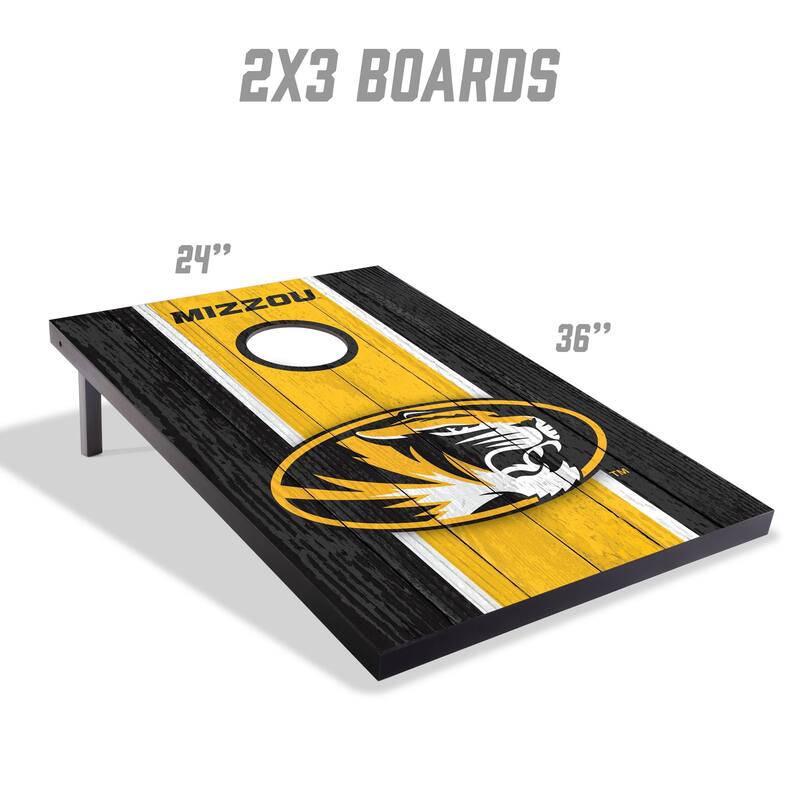 Missouri Tigers NCAA Compact 2x3 Tailgate Cornhole Board Set