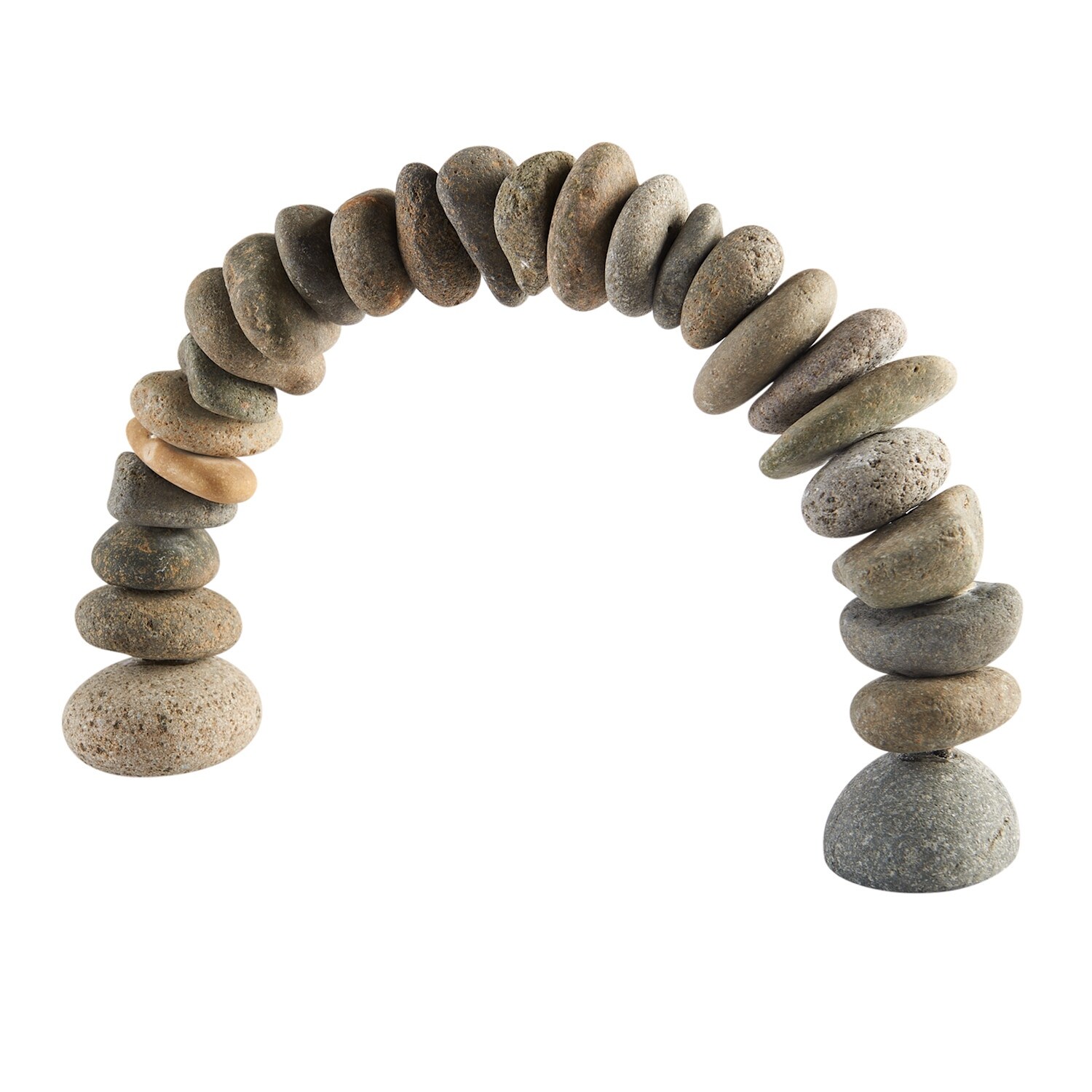Shop Hand Strung Stone Arch Rock Cairn Natural River Stone Sculpture Garden Decor 12 In X 2 In X 8 In Overstock 21386783
