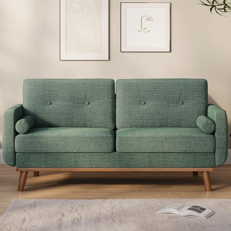 65" Loveseat Sofa, Mid Century Modern Couch Comfy Love Seat Couches for Living Room