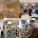 preview thumbnail 11 of 42, Casandra 5-light Drum Crystal Glass Chandelier - 18.5 inches in diameter x 16.5 inches H