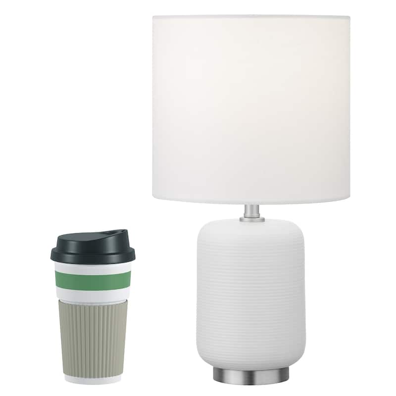 Lambert 15" Tall Ceramic Table Lamp with Fabric Shade