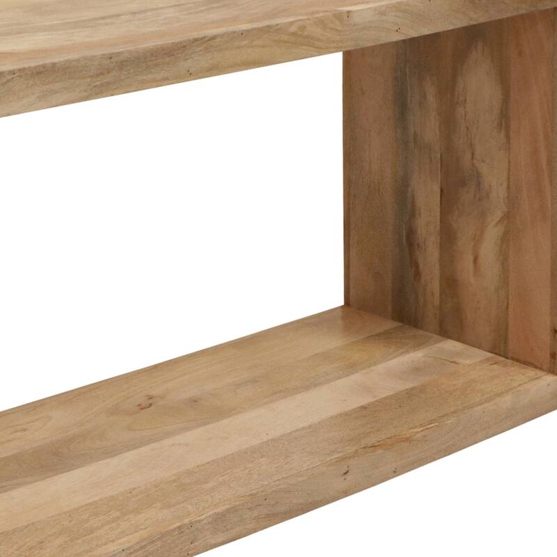 Keli 52 Inch Mango Wood Sideboard Console Table, Open Cube, 1 Shelf
