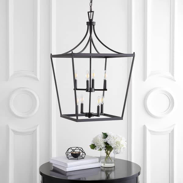 slide 1 of 15, SAFAVIEH Vallor 8Lt Pendant - 20"x20"x37.5-109.5" Bronze