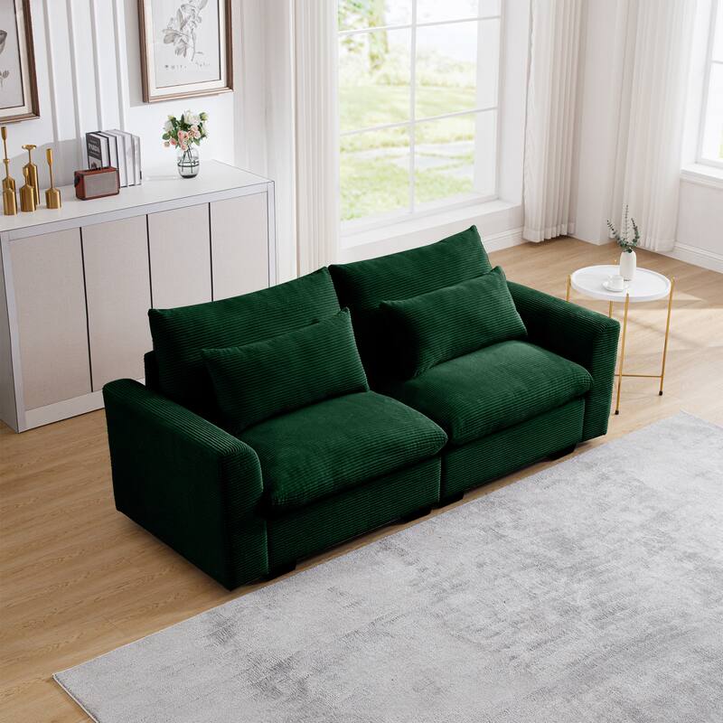 GDFStudio - Windsor Corduroy 2 Seater Sofa with Armrests