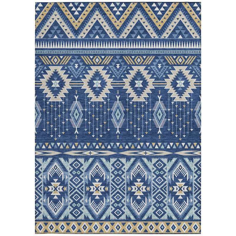 HomeRoots Aztec Transitional Rectangle Outdoor Rug