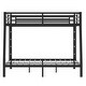 preview thumbnail 6 of 9, Black Metal Full XL over Queen Bunk Bed With Under Bed Storage