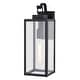 preview thumbnail 1 of 8, Vaxcel Lighting T0745 Clinton 18" Tall Outdoor Wall Sconce with Clear Matte Black