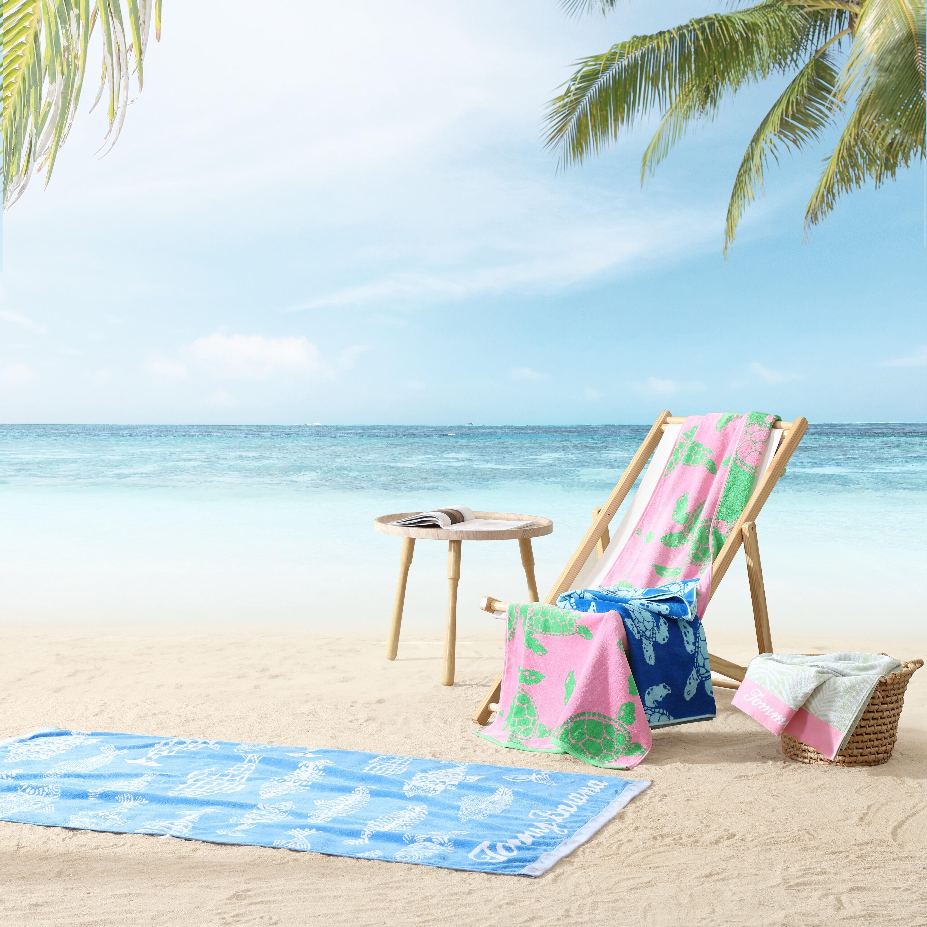 Tommy Bahama Printed Piece Beach Towel Set 36 x 72 On Sale