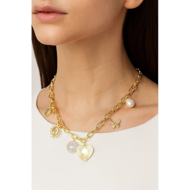Multi Charm Chain Necklace