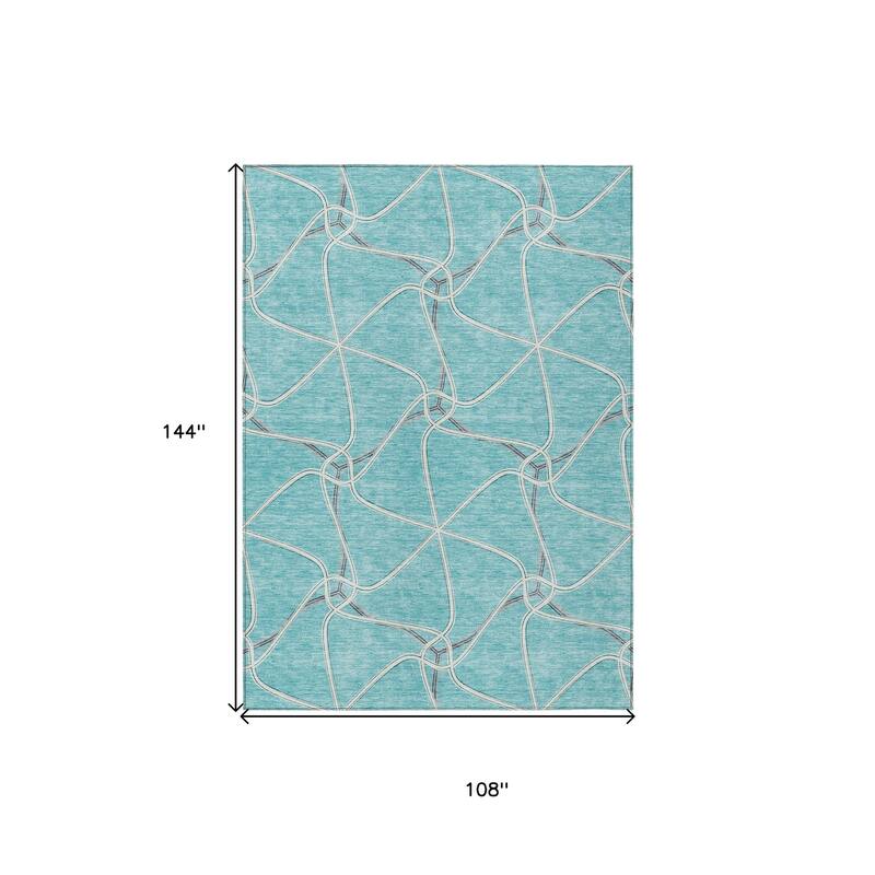 HomeRoots Geometric Transitional Rectangle Outdoor Rug