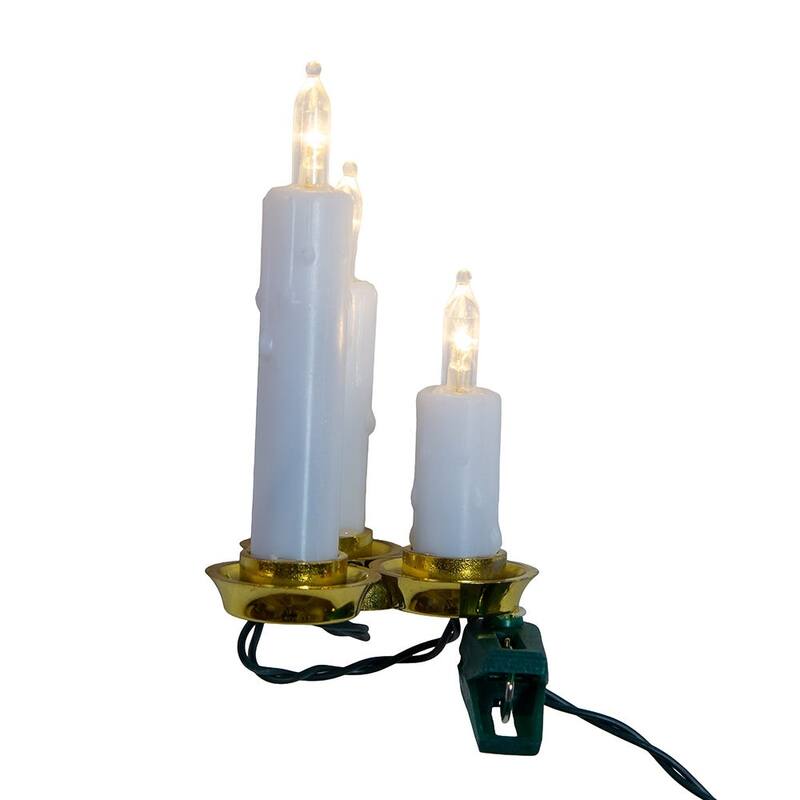Kurt Adler LED Triple Candle Clip-On Light Set
