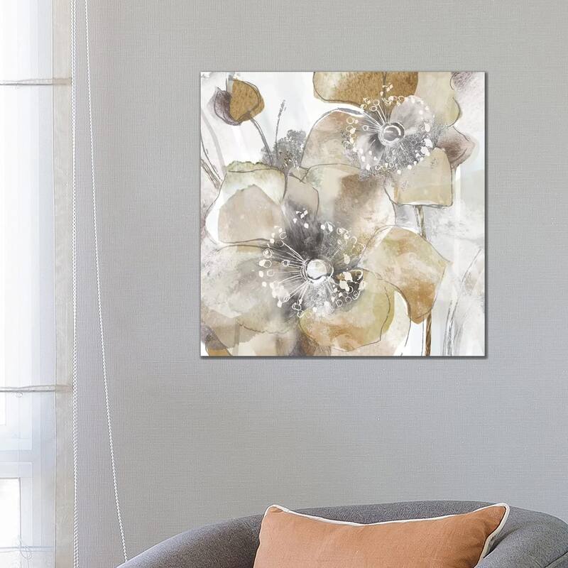 iCanvas "Taupe Spring Poppy II" by Maria Donovan Canvas Print - 26x26x1.5