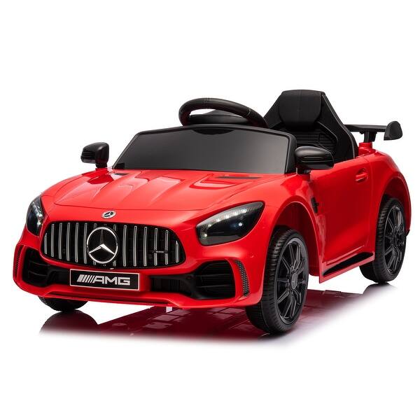 slide 2 of 31, Leadzm Dual Drive 12V 4.5Ah With 2.4G Remote Control Mercedes-Benz Sports Car Red Red