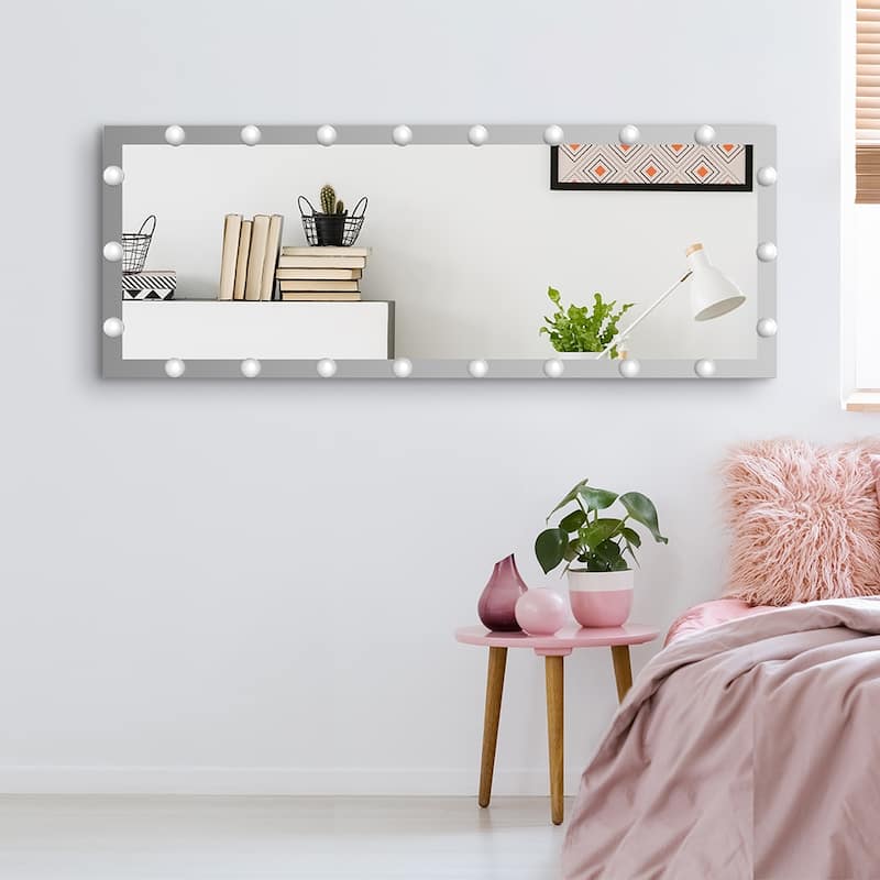 Full Length Vanity Mirror with LED Lights, Floor Dressing Mirror