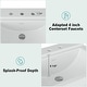 preview thumbnail 3 of 5, Bathroom Pedestal Sinks,Rectangular Pedestal Sink 26" W X 20" D Modern White Ceramic Pedestal Bathroom Sink - 26x19x34in