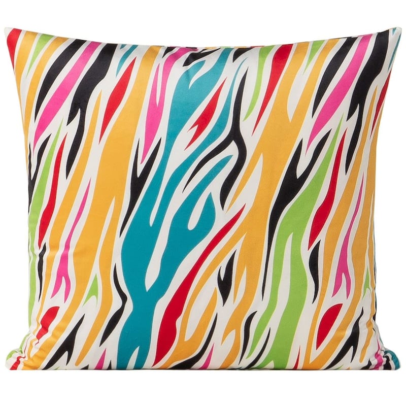 Jester Day Animal Print Plush Throw Pillow