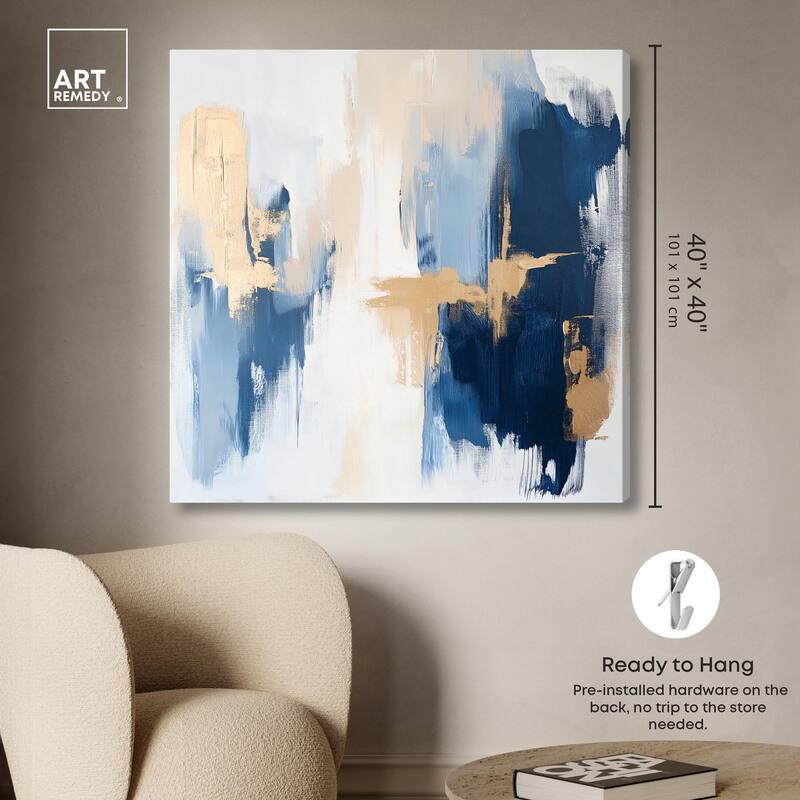 Tranquil Blue Depths II Canvas by Art Remedy, Gallery Wrapped
