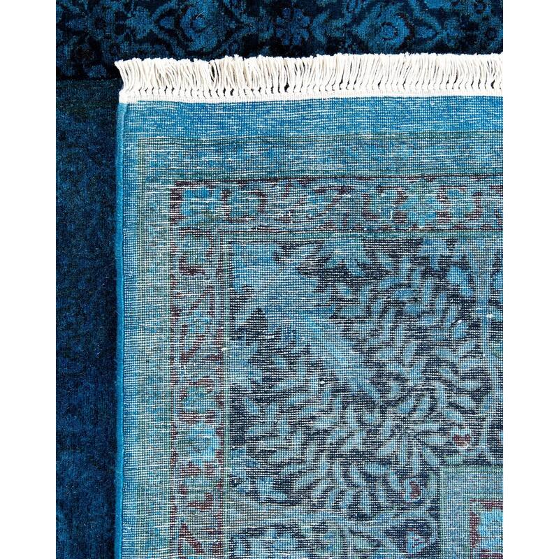 Fine Vibrance, One-of-a-Kind Hand-Knotted Area Rug - Blue, 6' 2" x 10' 5" - 6' 2" x 10' 5"