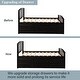 preview thumbnail 28 of 45, Twin Size Platform Storage Bed Solid Wood Bed with 6 Drawers,Paint Surface,Environmentally Friendly Materials，Brown