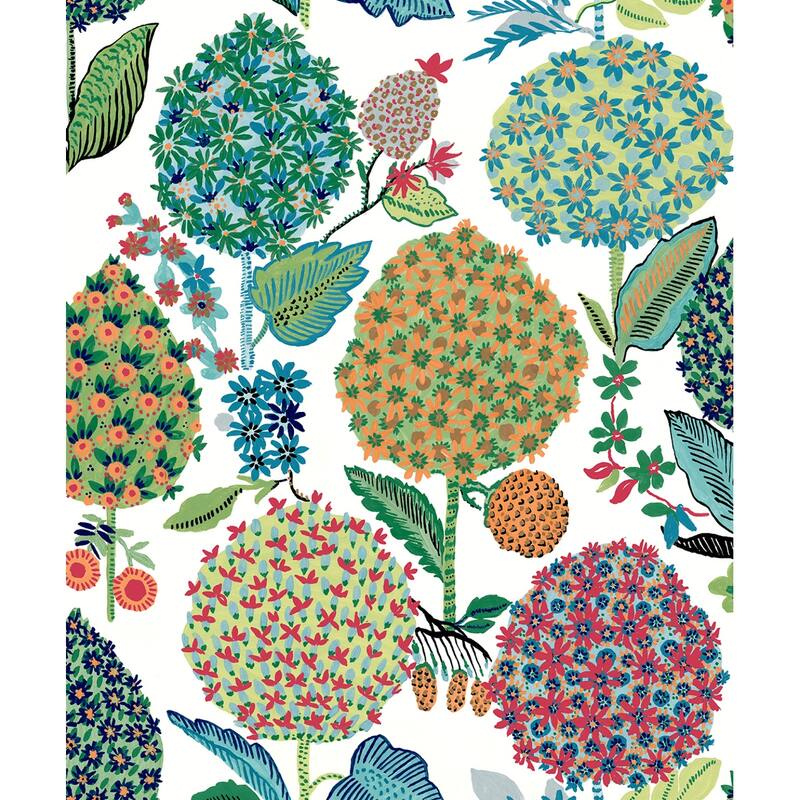 NextWall Blooming Bulbs Peel and Stick Wallpaper - 20.5 in. W x 18 ft. L - Summer Spritz