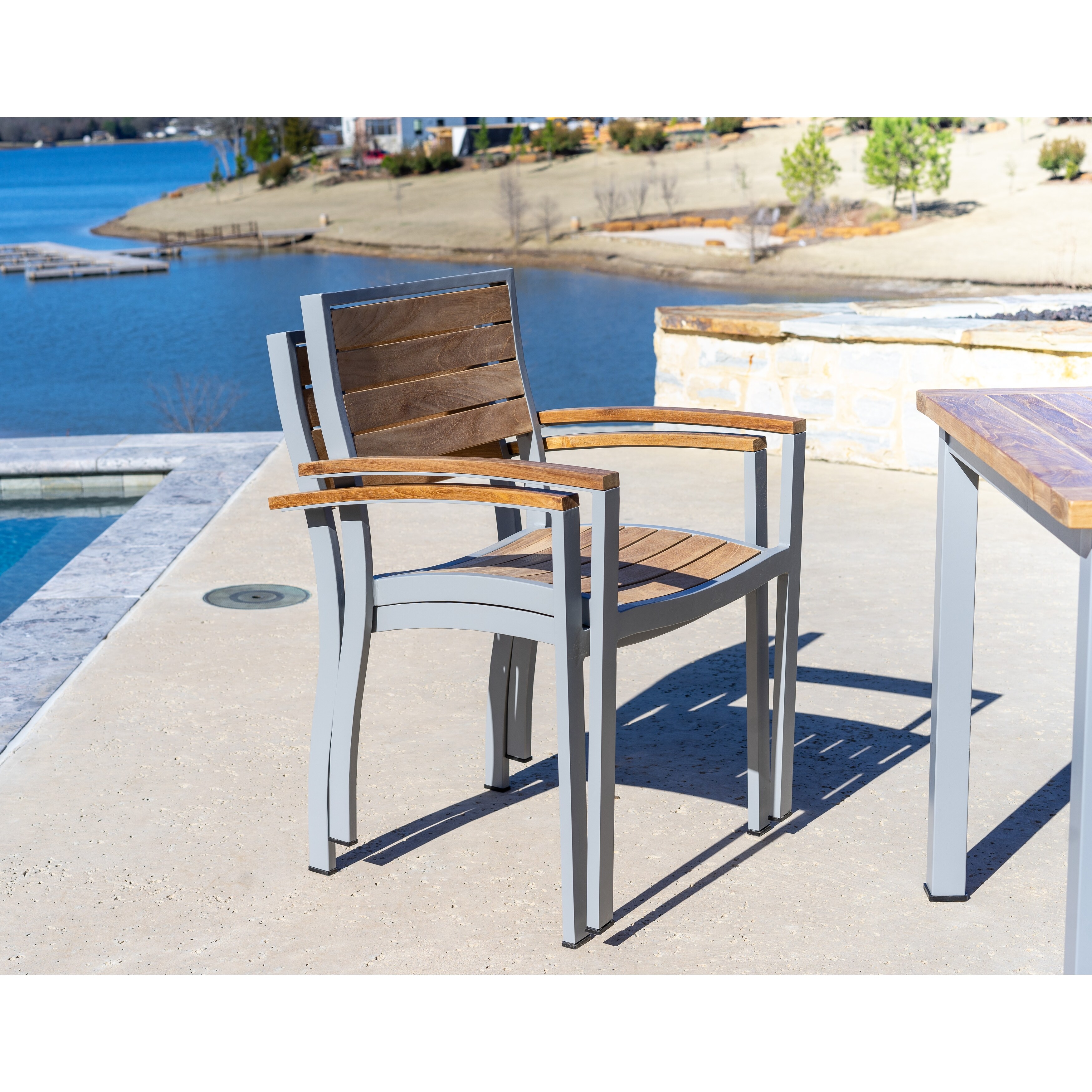 teak stackable outdoor chairs