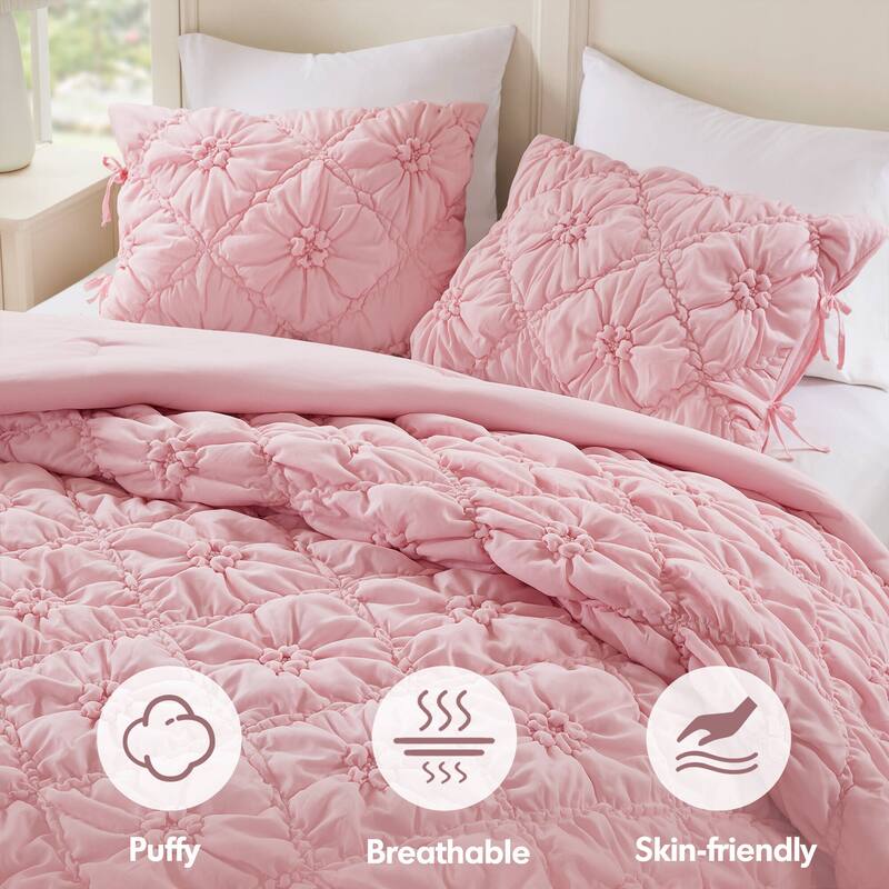 Intelligent Design Lily Embroidered Comforter Set