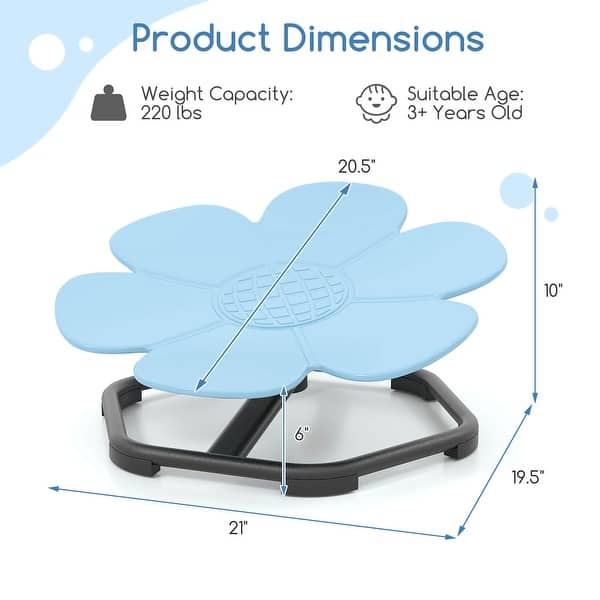 dimension image slide 0 of 2, Kids Sensory Swivel Chair Autistic Children Sensory Toy w/ Metal Base