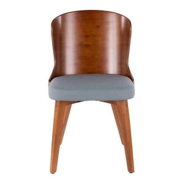 slide 27 of 36, Carson Carrington Valsbo Walnut/Faux Leather Chair Grey