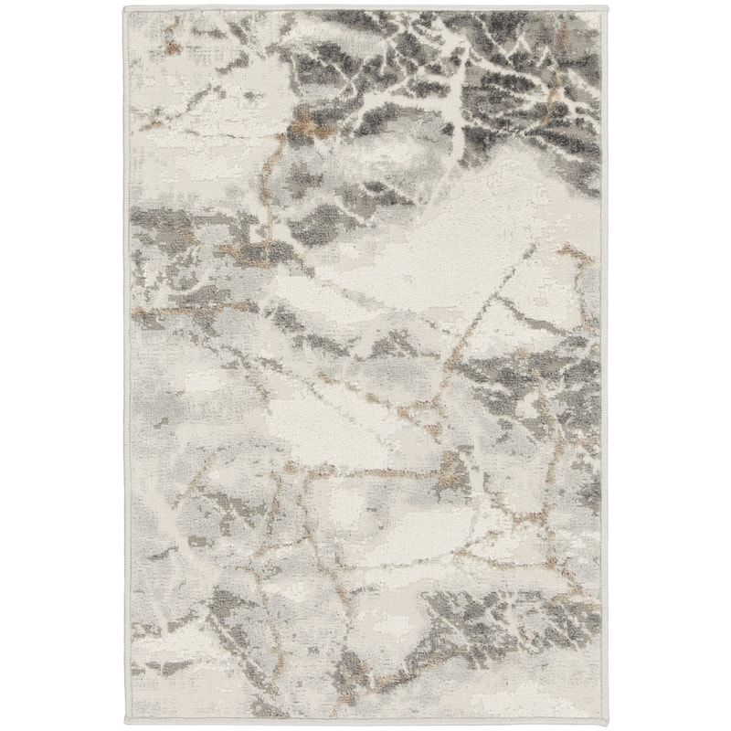 Power Loomed Abstract Modern Non Skid Stain Resistant Area Rug - 36' X '24' X '0.25