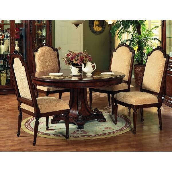 Shop Manchester 60 Round Dining Table Burgundy Overstock 11873606