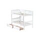 preview thumbnail 18 of 18, White 2 in 1 Rubber Wood Bunk Bed with 2 Drawers,Twin Over Twin Kids Bed for Home