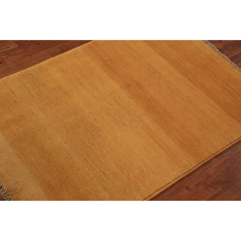 Gabbeh Oriental Rug Hand-Knotted Wool Carpet - 2'9" x 3'11"