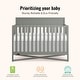 preview thumbnail 10 of 19, Dream On Me Owen 5-in-1 Convertible Crib, Matte Black