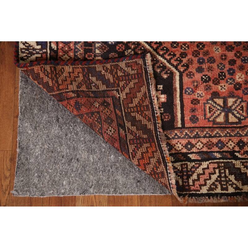 Vegetable Dye Qashqai Persian Rug Hand-knotted Wool Carpet - 5'5"x 7'6"