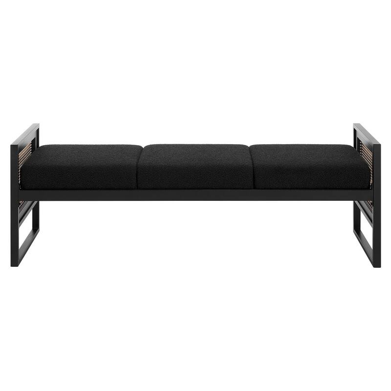 Fabric Upholstered Storage Bench for End of Bed, Entryway - 56.69"L x 16.93"W x 22.4"H
