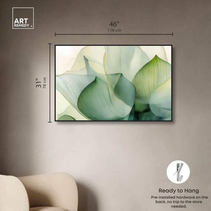 Translucent Floral Layers Canvas by Art Remedy