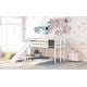 preview thumbnail 17 of 40, Modern and Playful Design Wood Loft Bed with Slide, Ladder and Chalkboard, Twin size