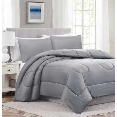 Encino Embossed Comforter Set Charcoal